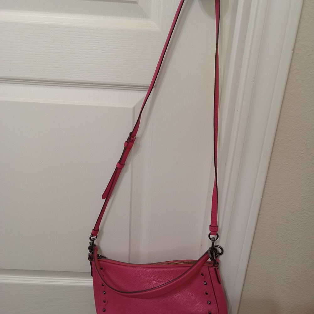 Coach Pink Leather Shoulder Bag - Picture 5 of 8